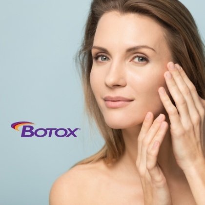 Woman with smooth skin after Botox