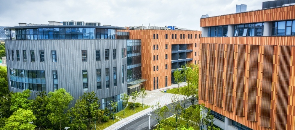 Outside view of dental school buildings