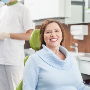 Woman visiting dentist in Lake Nona 