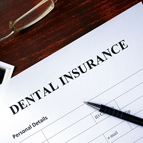 an empty dental insurance claim form