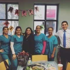 Dental team members in the Lake Nona Region at a birthday party