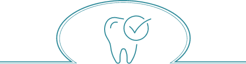 Animated tooth with checkmark