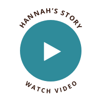 Play button saying Hannah's story Invisalign clear braces