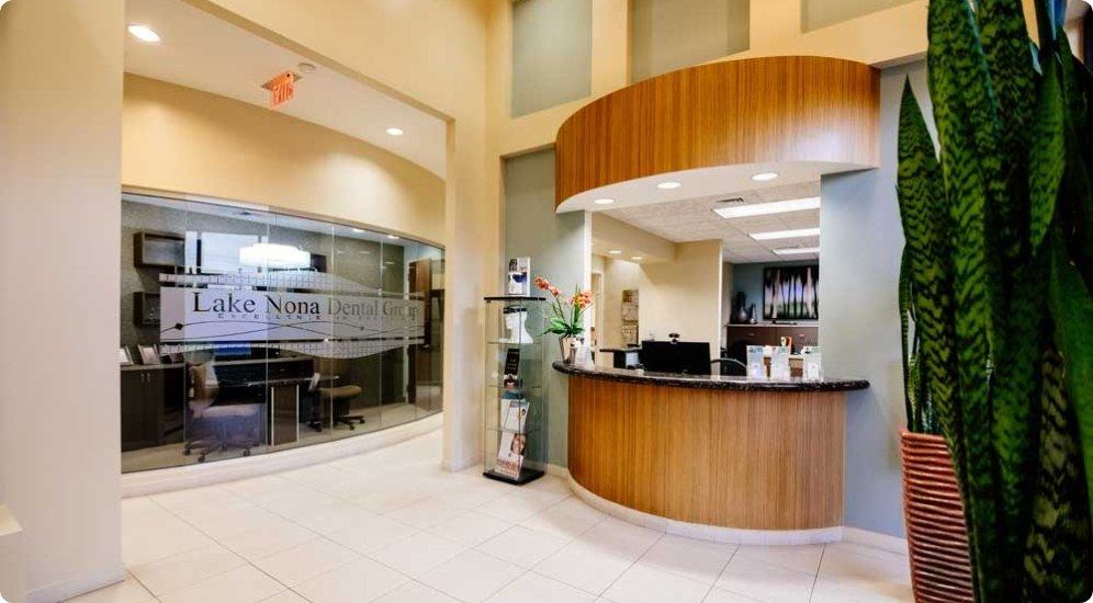 Dental office reception desk
