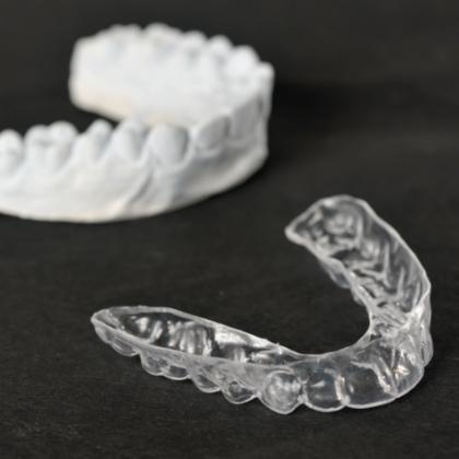 Clear nightguard for bruxism